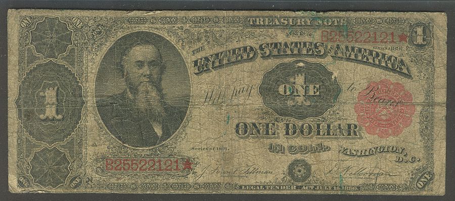 Fr.351, 1891 $1 Treasury Note, B25522121, VG